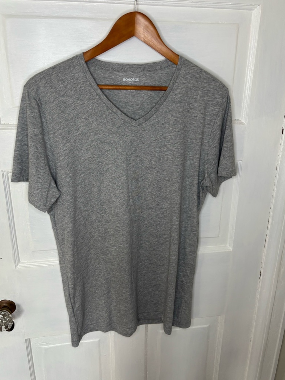 Bonobos Men's V-Neck Tee in Heather Gray